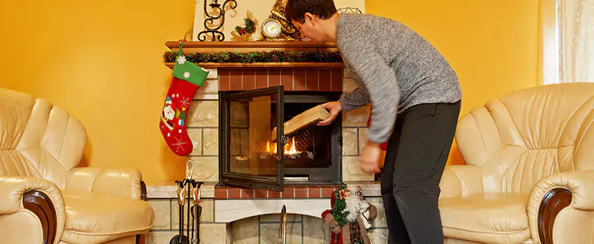 Rusted Metal Fireplace Restoration in Glens Falls, New York